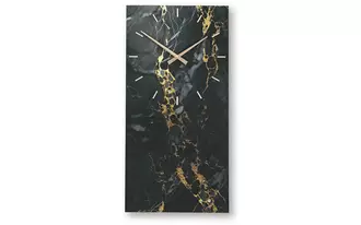 Ashley teague wall clock in black/gold finish
