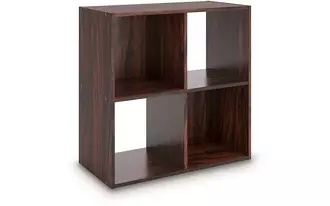 Ashley glosmount four cube organizer in cherry/light brown