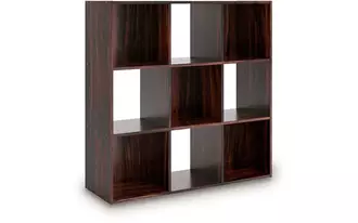 Ashley glosmount nine cube organizer in cherry/light brown