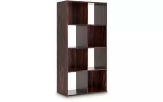 Ashley glosmount eight cube organizer in cherry/light brown