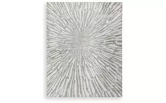 Ashley verland washable large rug in gray/white