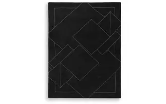 Ashley marav large rug in black/white