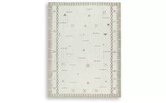 Ashley dot large rug in cream/brown/taupe