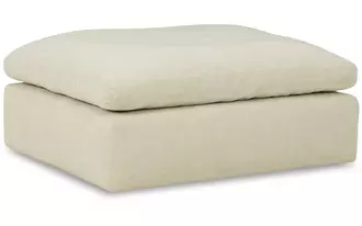 Ashley tanavi oversized accent ottoman in linen