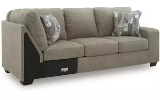 Ashley newellen raf sofa w/corner wedge in hemp