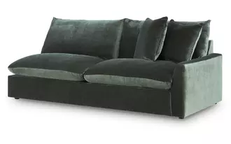 Ashley carriage view raf sofa in jade