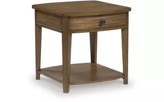 Ashley burkbyer rectangular end table in brown