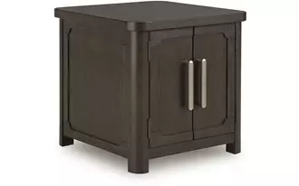 Ashley breckington rectangular end table in dark brown