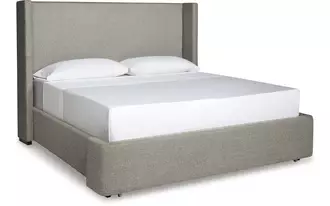 Ashley fawnburg king/cal king uph headboard in gray