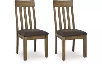 dining uph side chair (2/cn) urbinforte light brown