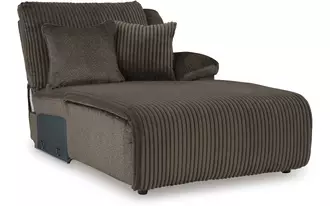 Ashley top tier raf press back chaise in chocolate