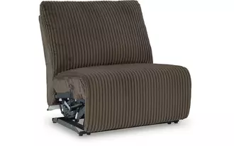 Ashley top tier armless recliner in chocolate
