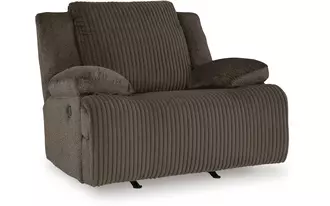 Ashley top tier rocker recliner in chocolate