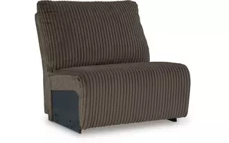 Ashley top tier armless chair in chocolate