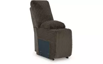 Ashley top tier console with storage in chocolate