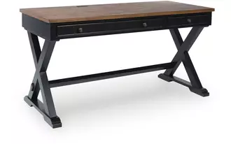 Ashley wildenauer home office desk in brown/black