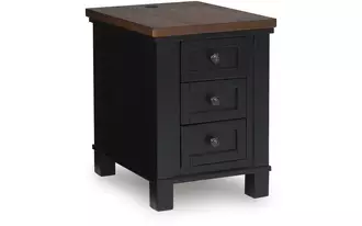 Ashley wildenauer chair side end table in brown/black