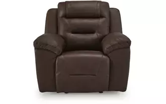 Ashley beaman peak rocker recliner in chocolate