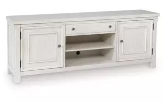 Ashley robbinsdale extra large tv stand in antique white