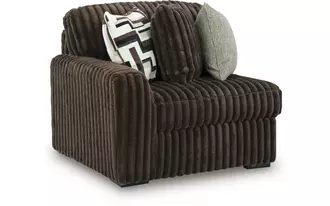 Ashley midnight-madness laf corner chair in chocolate