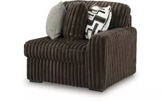 Ashley midnight-madness raf corner chair in chocolate
