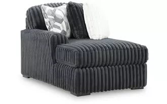 Ashley midnight-madness laf corner chaise in gunmetal