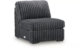 Ashley midnight-madness armless chair in gunmetal