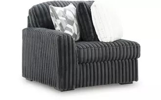 Ashley midnight-madness laf corner chair in gunmetal