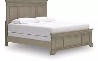 Ashley vallardia california king panel rails in light grayish brown