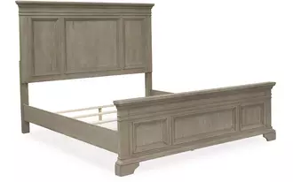 Ashley vallardia queen/king panel rails in light grayish brown