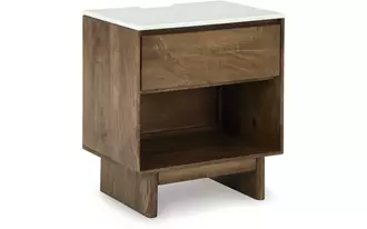 Ashley isanti one drawer night stand in light brown