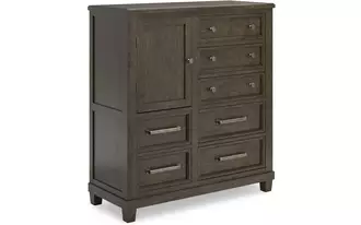 Ashley hillcott door chest in dark brown