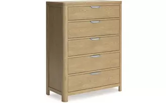 Ashley rencott five drawer chest in light brown
