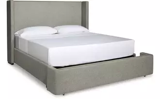 Ashley fawnburg q uph storage ftbd/roll slats in gray