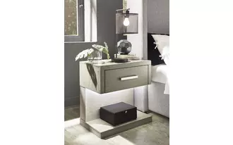 Ashley fawnburg one drawer night stand in gray