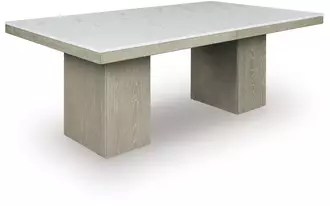 Ashley fawnburg rect dining room ext table in gray