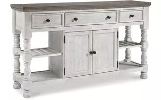 Ashley havalance dining room server in white/gray