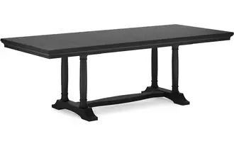 Ashley welltern rect dining room ext table in black