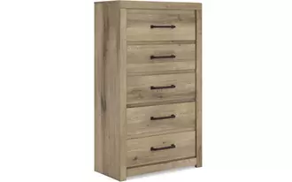 five drawer chest brozmont tan