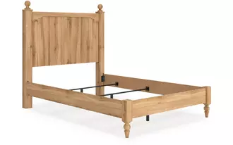 Ashley aleaport full panel headboard in warm brown