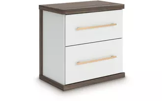 two drawer night stand kendanport white/brown