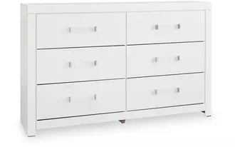 six drawer dresser maeling white