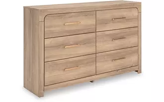 six drawer dresser kinlanni tan