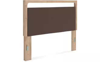 Ashley kinlanni queen uph panel headboard in tan