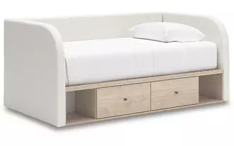 Ashley arloster twin uph daybed side panels in tan