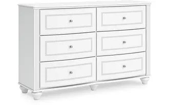 six drawer dresser kozlani white