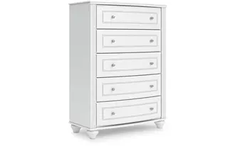 five drawer chest kozlani white