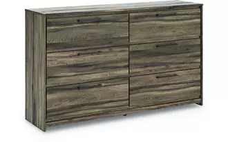 six drawer dresser elbrim brown