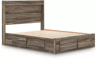 Ashley elbrim queen/king platform rails in brown