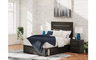 Ashley hollivern t/f side storage w/rail in dark gray